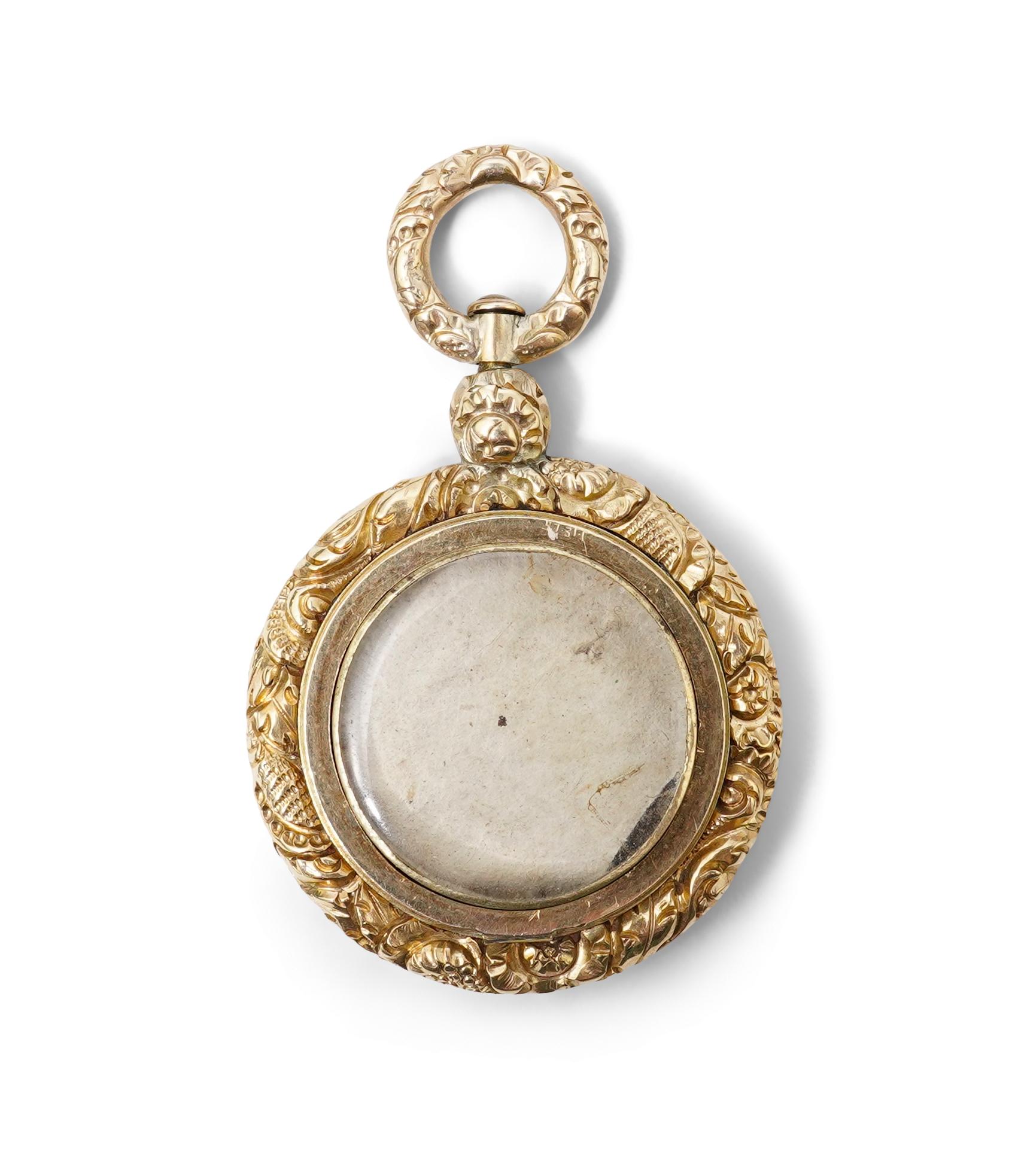 A Victorian gold locket pendant, mid 19th century